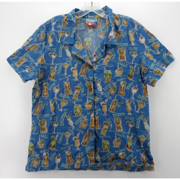 VINTAGE Reyn Spooner Top XL Joe Kealohas Hawaiian Shirt Tiki Cocktail - Picture 1 of 12